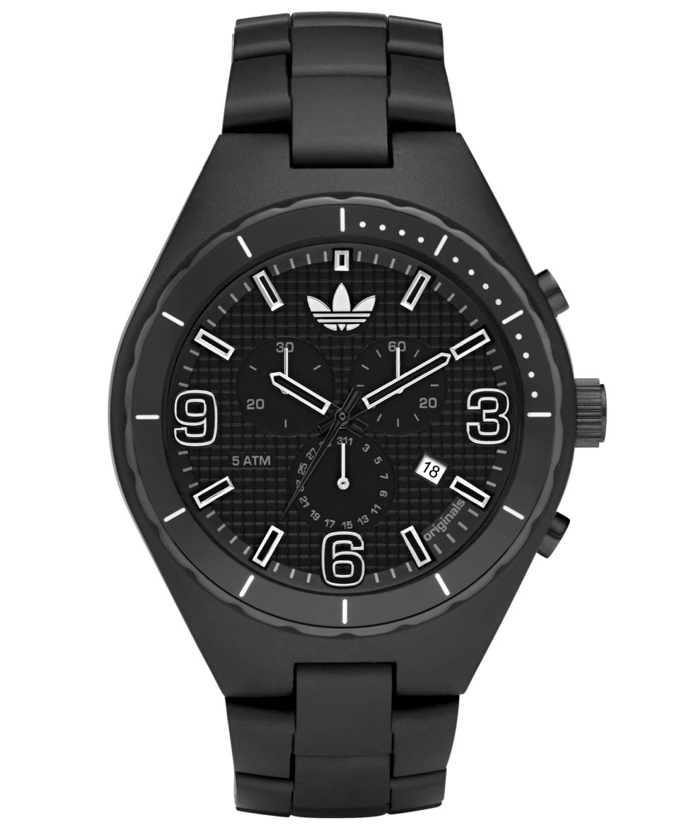 adidas Watch, Mens Chronograph Cambridge Black Nylon Plastic Bracelet