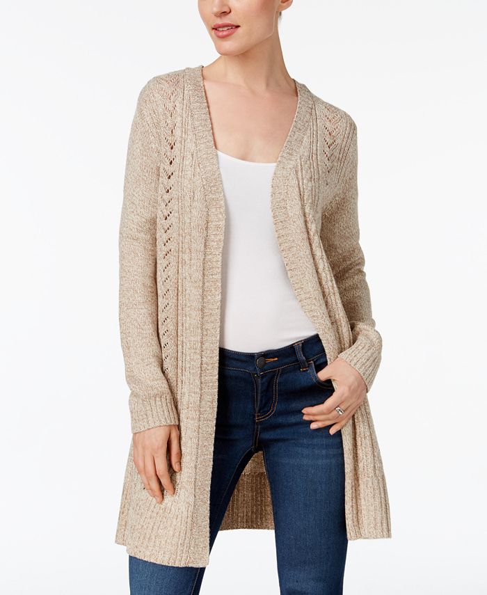 Karen Scott Cable-Knit Duster Cardigan, Created for Macy's & Reviews ...