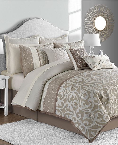 Sunham Montauk 14 Pc Comforter Sets Reviews Bed In A Bag Bed Bath Macy S