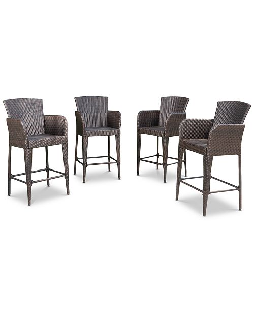 Noble House Dyxon Bar Stool Set Of 4 Reviews Furniture Macy S