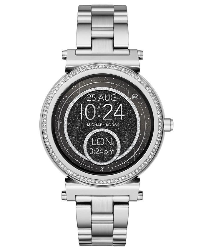 michael kors access sofie silvertone touchscreen smart watch