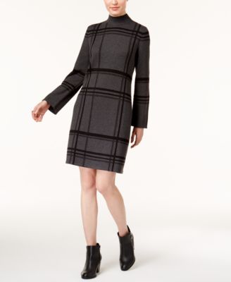 plaid sweater dress