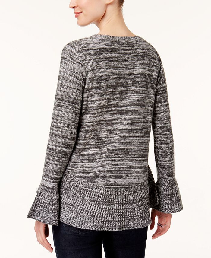 Style & Co Petite Ruffled Sweater, Created for Macy's & Reviews ...
