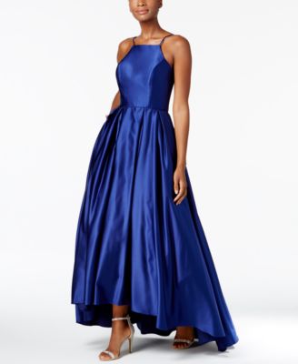 Betsy \u0026 Adam High-Low Satin Gown 