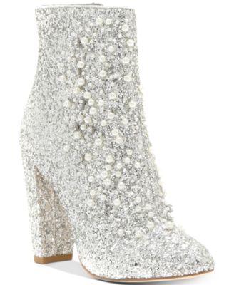 pearl embellished boots