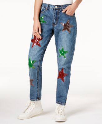 star patch jeans