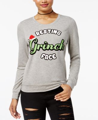 resting grinch face sweatshirt