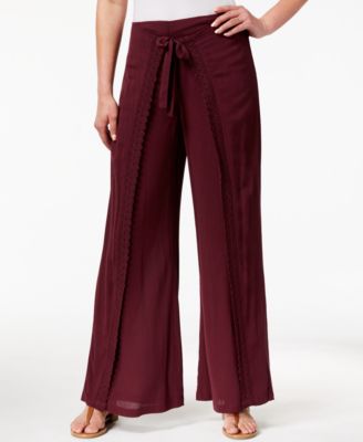 wide leg wrap pants