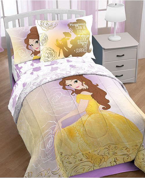 Disney Beauty The Beast Belle En Rose 5 Pc Twin Comforter Set Reviews Bed In A Bag Bed Bath Macy S