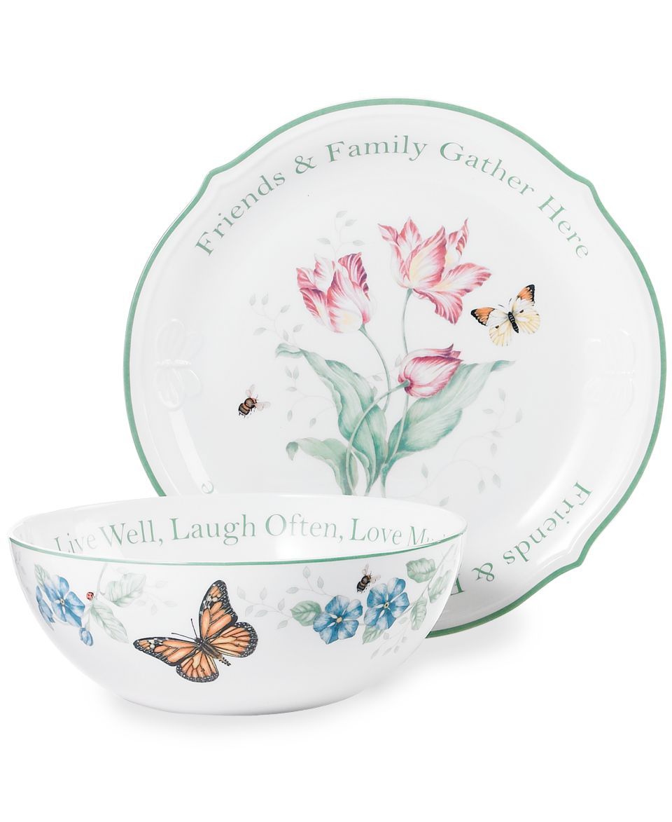 Lenox Dinnerware, Butterfly Meadow Sentiments Collection