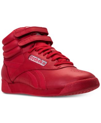 women's red high top sneakers