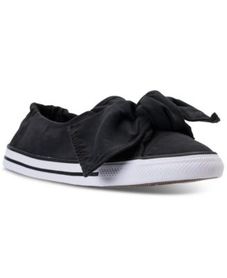 Peached Canvas Knot Casual Sneakers 