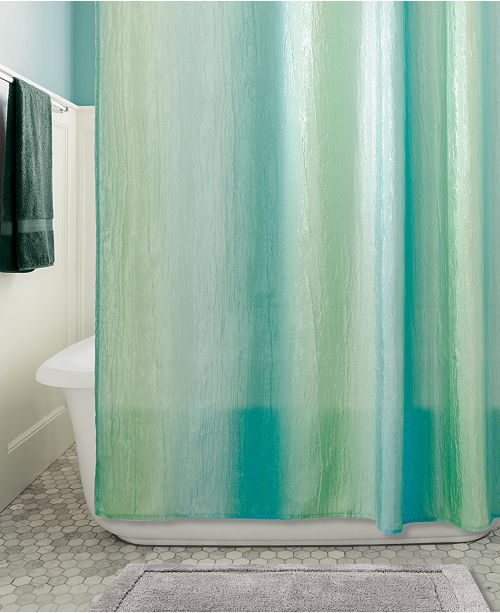Interdesign Ombre Textured 54 X 78 Shower Curtain Reviews Shower Curtains Bed Bath Macy S