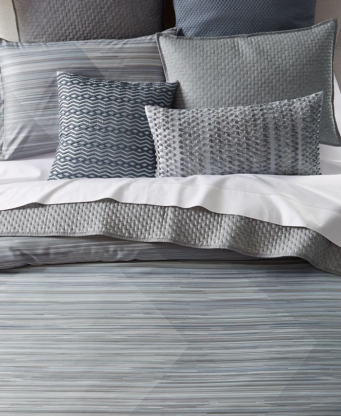 Hotel Collection Diamond Stripe Twin Comforter, Created for Macy's