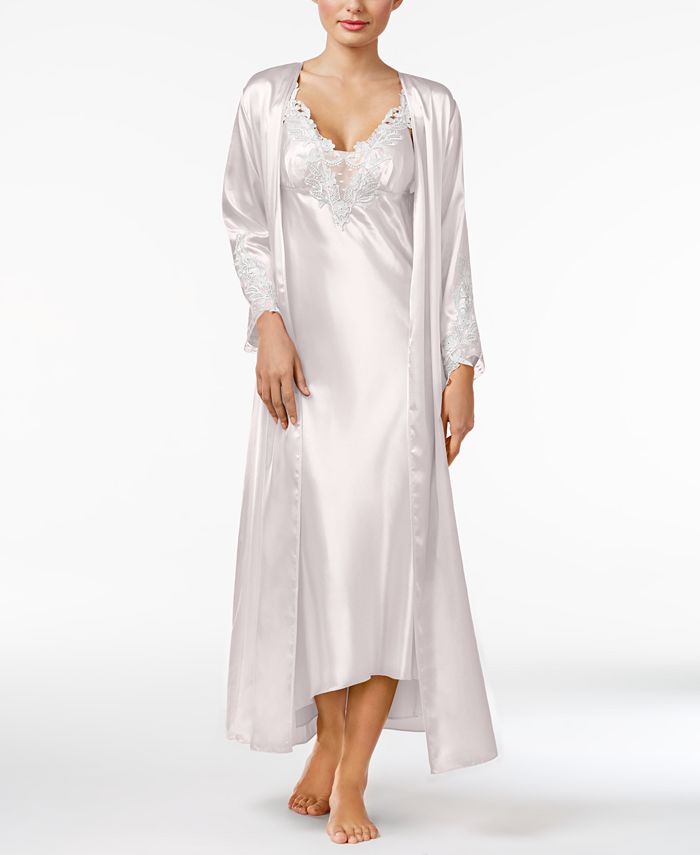 flora by flora nikrooz stella satin venise trim robe