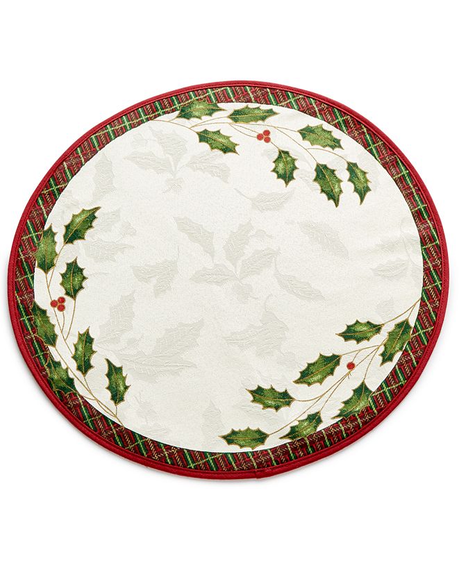 Lenox Table Linens, Holiday Nouveau Round Placemat & Reviews Table