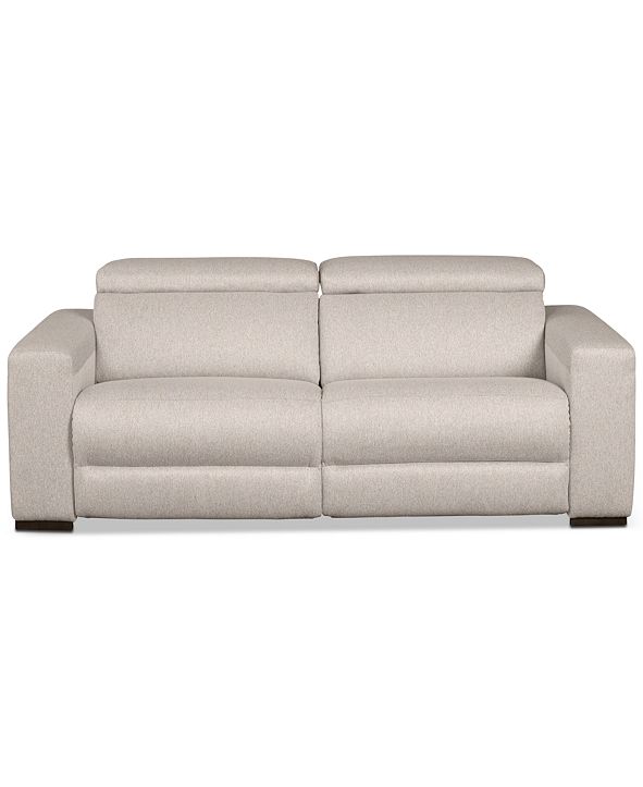 Furniture Nevio 82" 2Pc. Fabric Sofa with 2 Power Recliners and