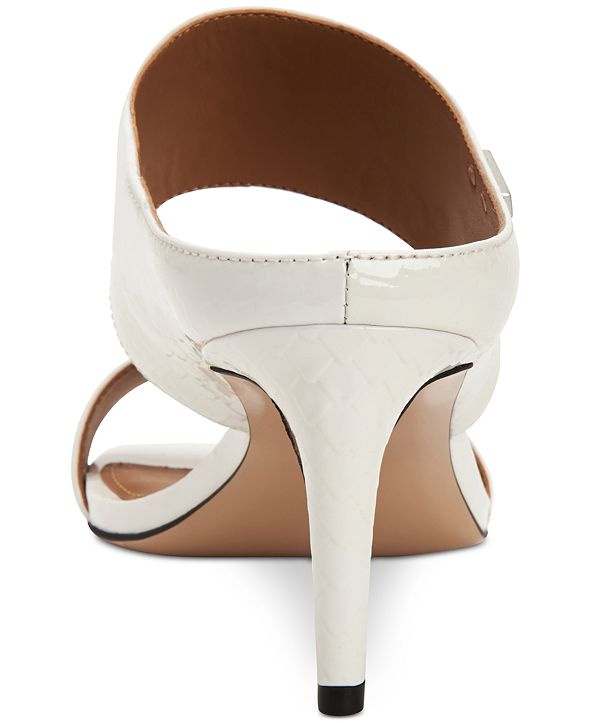 calvin klein women's cecily slip on heeled dress sandals