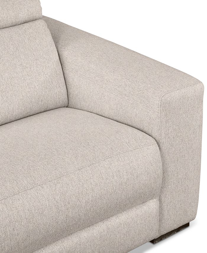 Furniture Nevio 82" 2Pc. Fabric Sofa with 2 Power Recliners and Articulating Headrests, Created