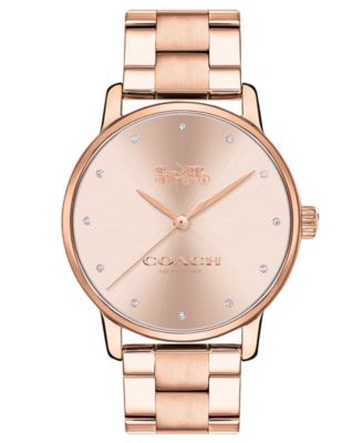 coach watch women's rose gold