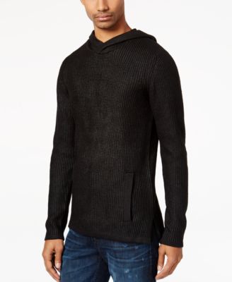 wool knit hoodie mens