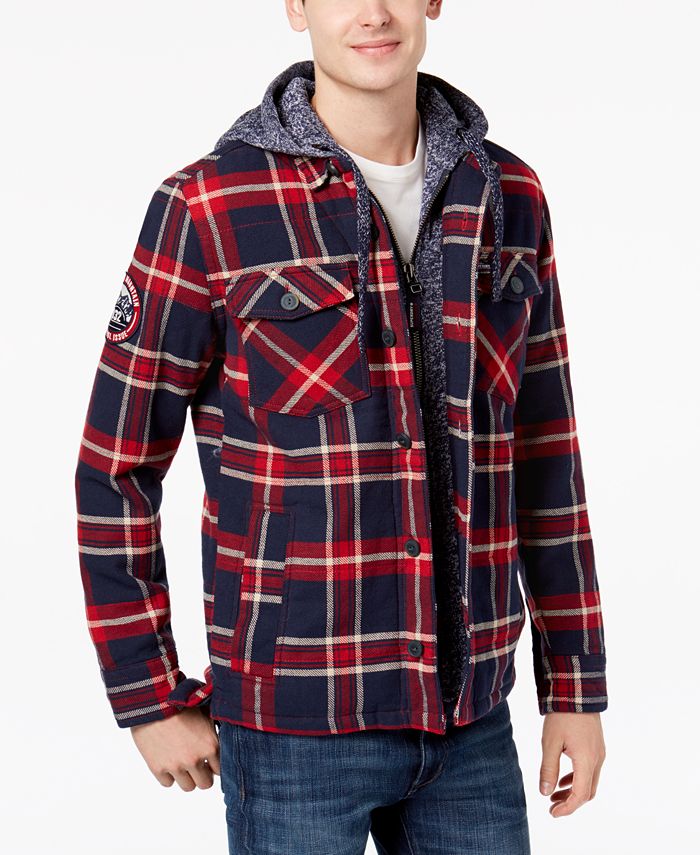 Superdry Men S Everest Storm Plaid Shirt Jacket Reviews Macy S Add a smart touch to your look with superdry coats and jackets. macy s