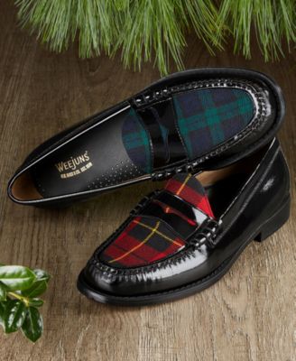 Larson Plaid Patent Leather Loafers 