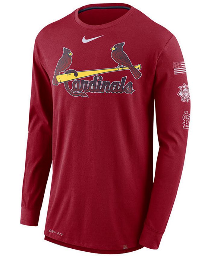 Nike Men's St. Louis Cardinals Drop Tail Long Sleeve T-Shirt & Reviews ...