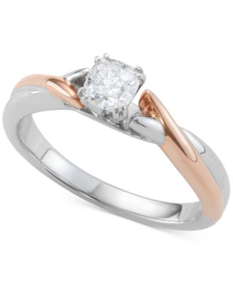 macy's engagement rings rose gold