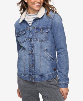 denim snuggle long jacket