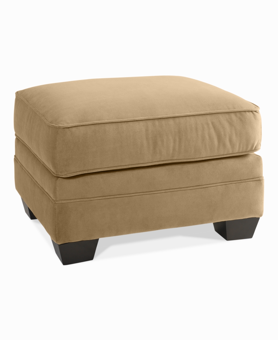 Remo Fabric Velvet Ottoman, 27W x 22D x 18H   furniture