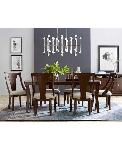 Furniture Portland Expandable Dining Furniture 7 Pc Set Dining Table 6 Side Chairs Created For Macy S Reviews Furniture Macy S