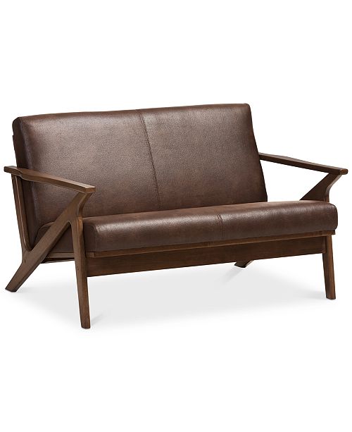 Furniture Wynona Faux Leather Loveseat Reviews Furniture Macy S