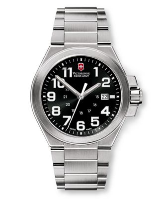 Victorinox Swiss Army Watch, Men's Convoy Stainless Steel Bracelet ...