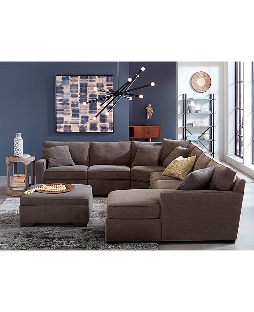 Furniture Radley 5 Piece Fabric Chaise Sectional Sofa Created For Macy S Reviews Furniture Macy S