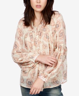 lucky brand sheer blouse