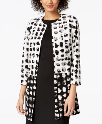 printed duster jacket