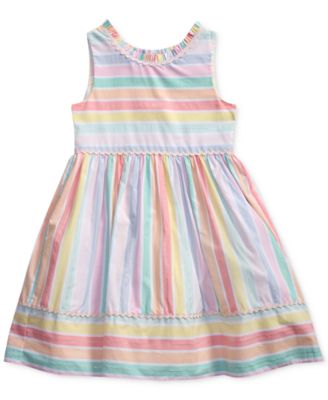 girls rainbow stripe dress