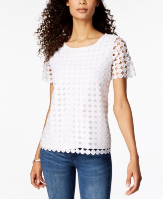 macys womens lace tops