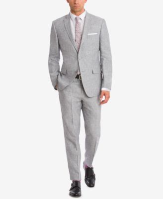 Bar III Light Gray Chambray Suit 