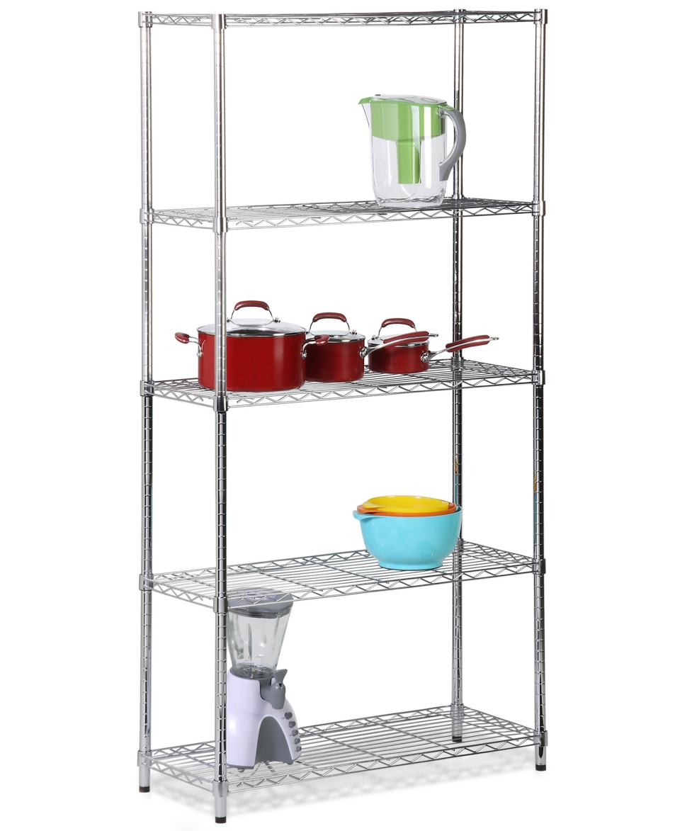 Honey Can Do Storage Shelf, 72 Chrome 5 Tier