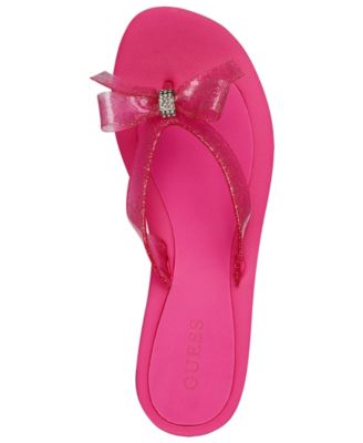 guess tutu bow flip flops navy