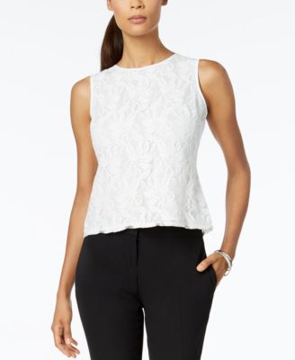 macys petite sleeveless tops