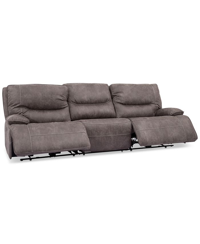 Furniture Felyx 116'' 3Pc. Fabric Sectional Sofa With 2 Power
