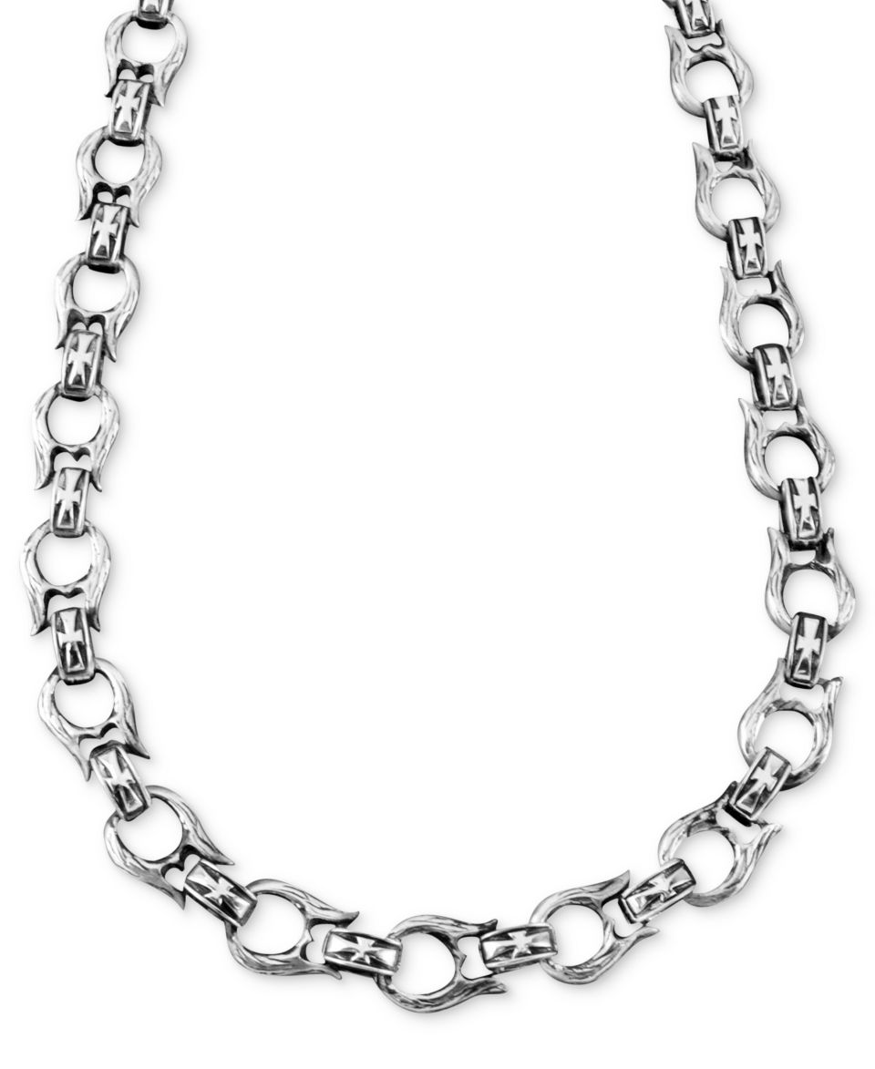 Mens Stainless Steel Necklace, 24 Round Link   Necklaces   Jewelry