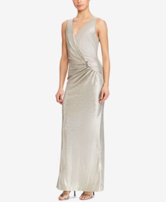 ralph lauren metallic gown