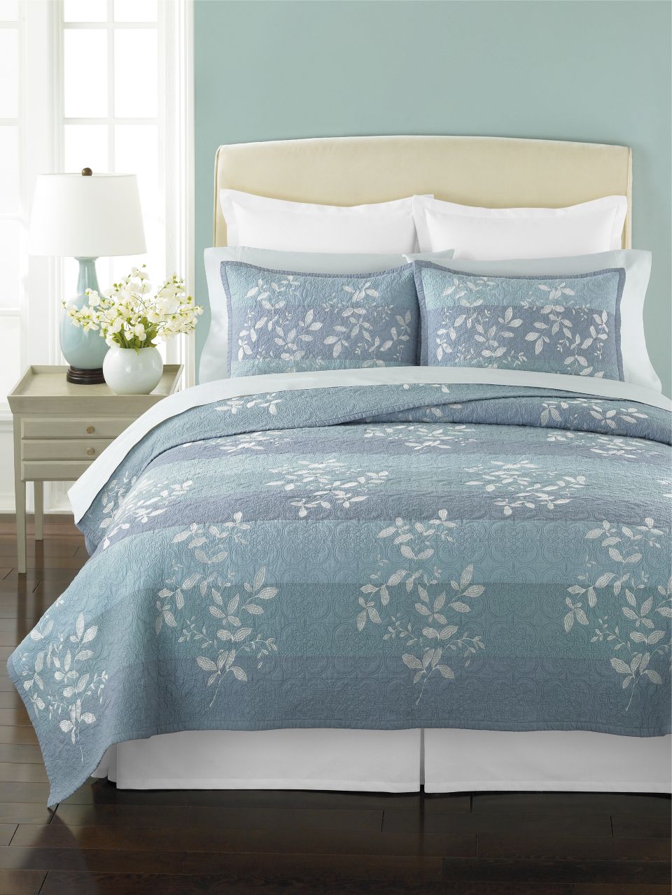 Martha Stewart Collection Bedding, Silhouette Stripe Quilted Standard