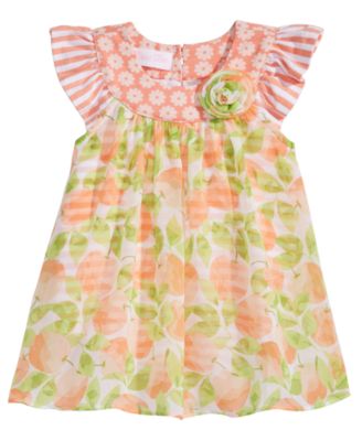 baby girl peach romper