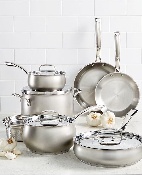 Belgique 11 Pc Stainless Steel Cookware Set Created For Macy S Reviews Cookware Sets Macy S
