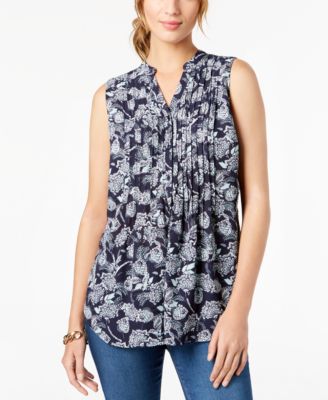 macys petite sleeveless tops